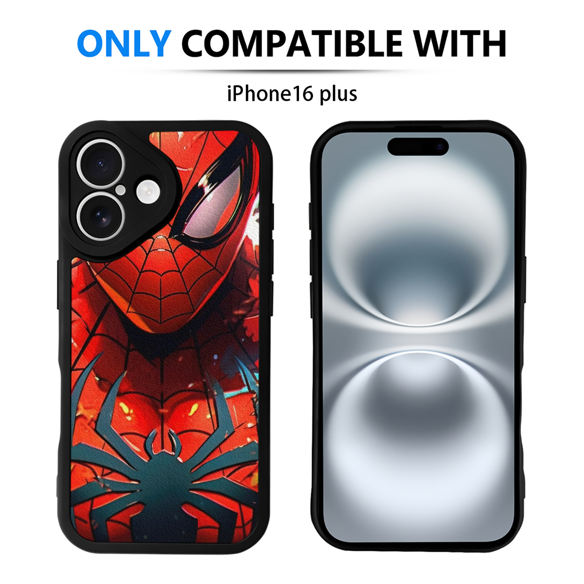 Spider Man スパイダーマン 【iPhone 16シリーズ対応】シリコンスマホケース（レザー調） 材質：シリコン